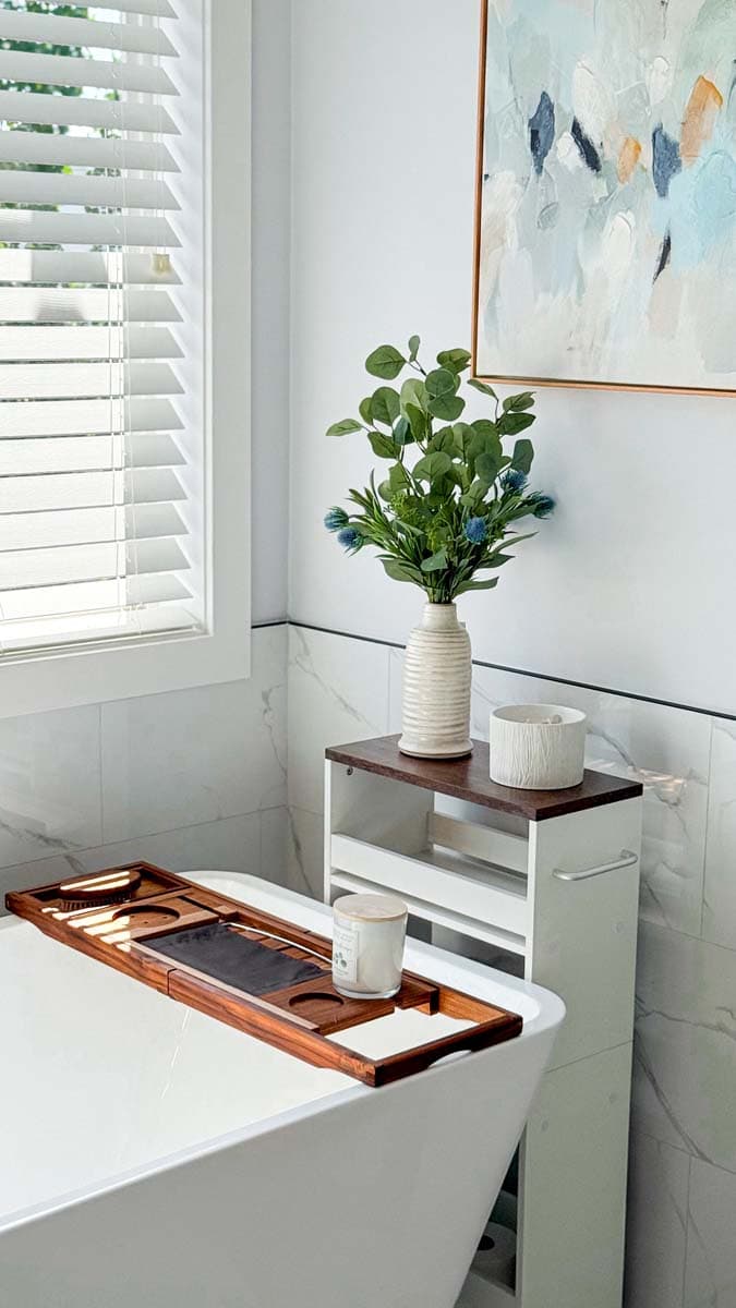Marble Soaker Nook — Bathroom Remodel by Inside The House Calgary